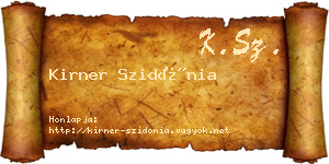 Kirner Szidónia névjegykártya